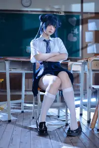 Captivating Blue Archive Misaki JK Cosplay by Coser@屿鱼 – Mystical School Uniform Charm-17
