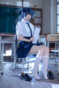 Captivating Blue Archive Misaki JK Cosplay by Coser@屿鱼 – Mystical School Uniform Charm-8