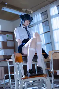 Captivating Blue Archive Misaki JK Cosplay by Coser@屿鱼 – Mystical School Uniform Charm-14