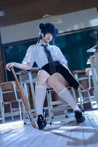 Captivating Blue Archive Misaki JK Cosplay by Coser@屿鱼 – Mystical School Uniform Charm-21