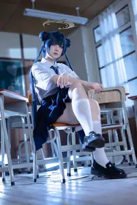 Captivating Blue Archive Misaki JK Cosplay by Coser@屿鱼 – Mystical School Uniform Charm-1