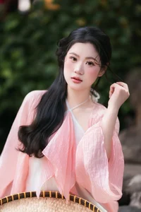 Ethereal Muse in Traditional Silk and Ancient Architecture-7