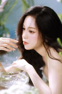 VGU No.91: Discover the Ethereal Beauty of a Dreamy Muse Amidst Pure Blossoms – An Emotional Portrait-1