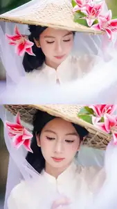 Elegant Vietnamese Beauty with Flowers-3