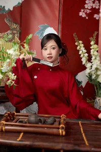 Timeless Elegance in Crimson Red Style-3