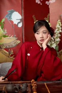 Timeless Elegance in Crimson Red Style-1