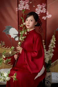 Timeless Elegance in Crimson Red Style-4