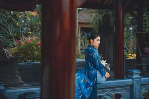 VGU No.129: Discover the Elegant Ao Dai Beauty of a Vietnamese Girl Captivating Graceful Smile-3