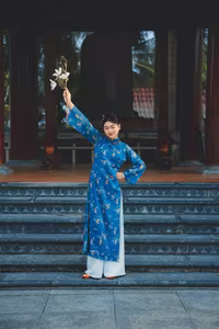 VGU No.129: Discover the Elegant Ao Dai Beauty of a Vietnamese Girl Captivating Graceful Smile-6