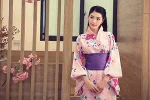 Former Volleyball Queen Dang Thu Huyen Shines in Elegant Traditional Japanese Kimono-6