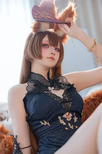 Ethereal Grace: Amagi's Evening Gown Cosplay by Yu Yu - An Azur Lane Masterpiece-8