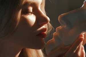 Elegant Fashion Portraiture: YiTuYu Art Language Vol.9266 Featuring Model Albina – Artistic Shadow and Light Photography Collection-6