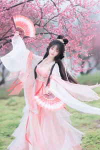 A Floral Dreamscape: YiTuYu Vol.8854 Qi Luo Sheng De Xiao Su Su in Hanfu-14