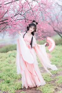 A Floral Dreamscape: YiTuYu Vol.8854 Qi Luo Sheng De Xiao Su Su in Hanfu-3