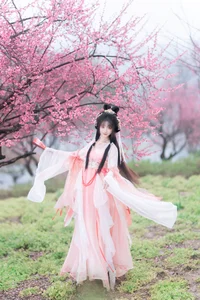 A Floral Dreamscape: YiTuYu Vol.8854 Qi Luo Sheng De Xiao Su Su in Hanfu-12