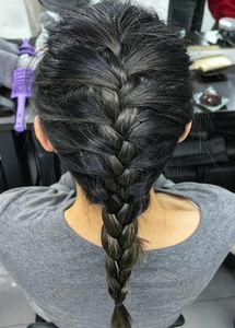 Gentle Beautiful Girl: Alluring Black Braided Ponytail Hairstyle - Elegant Look-21