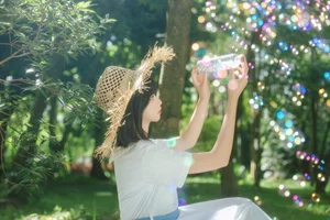 Dreamy Summer Aesthetic: Bu Chi Ban Fan in YiTuYu Art Language Vol.9367 - Elegant High-Quality Portrait Photography Collection-1