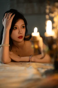 Ethereal Pink Dreams: Xiao Wai Captivates in YiTuYu Art Language Vol.9096-24