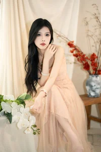 Ethereal Pink Dreams: Xiao Wai Captivates in YiTuYu Art Language Vol.9096-12