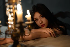 Ethereal Pink Dreams: Xiao Wai Captivates in YiTuYu Art Language Vol.9096-4