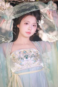 Ethereal Night Cherry Blossoms Photography: Art Language Vol.9125 Featuring Fei Fei in a Stunning Sakura Nightscape-8