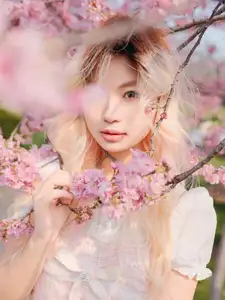 YiTuYu Art Language Vol.8665: Ten Ten's Radiant Beauty Amidst Cherry Blossoms - Captivating Spring Portrait-12