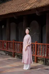 Elegant East Asian Beauty: Gentle Young Woman in Classical Traditional Attire-6