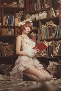 Coser Ely_eee: Mysterious Book Witch in the Ancient Library-21