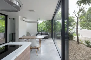 Minimalist Sanctuary: Elevating Modern Living with Floor-to-Ceiling Glass Walls and Lush Indoor Greenery-12