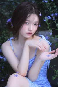 Radiant Summer Portraits: YiTuYu Art Language Vol.9384 Featuring Bu Shi Jiang Zi in Sun-Drenched Blue Snowflake Aesthetic-17