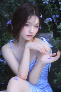 Radiant Summer Portraits: YiTuYu Art Language Vol.9384 Featuring Bu Shi Jiang Zi in Sun-Drenched Blue Snowflake Aesthetic-13