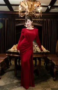 Captivating Asian Beauty: The Elegant Woman in Red with a Charming Smile and Confident Aura-5