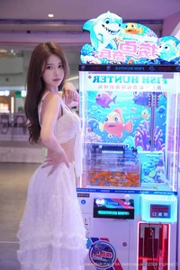 Neon Dreams with Pai Huang Gua Girl No.10791: A Fusion of White and Light-1