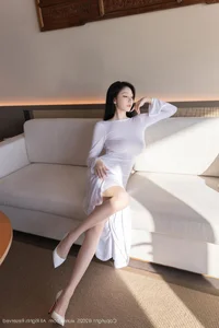 Ethereal Outdoor Portrait of Anran in Delicate White Lace Lingerie – XiuRen Collection No.10747 Beautiful Asian Model Photography-19