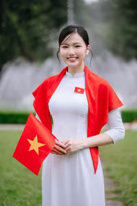 XVG No.54: The Grace of Vietnamese Ao Dai & Conical Hat. A beautiful woman embodies national pride and cultural heritage.-3
