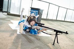 Coser Jiu Qi Miao as Kasasawa Miyu: Captivating Blue Archive Cosplay in Sailor Uniform & Bunny Ears. View 0044-22