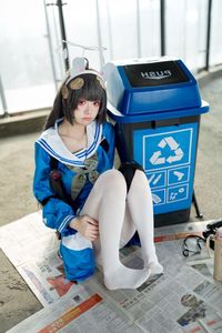 Coser Jiu Qi Miao as Kasasawa Miyu: Captivating Blue Archive Cosplay in Sailor Uniform & Bunny Ears. View 0044-7