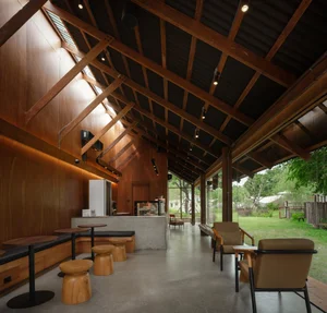 Discover Little Ground Common Space: A Stunning Urban Forest Cafe in Udon Thani Featuring Biophilic Architecture and Lush Greenery-7