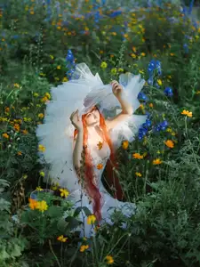 Coser Chunmomo | Ethereal Bride in a Dreamy Flower Garden Wedding Dress-20