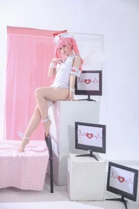 Beautiful Tsukiyomi Ai Trainee Nurse Cosplay Set by G44 Bu Hui Shou Shang - High-Quality 32-Image Gallery for Anime and Cosplay Enthusiasts-7
