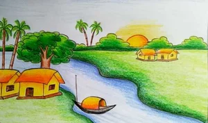 100+ Simple and Beautiful Landscape Drawing Ideas for Beginners and Artists: Easy Scenery Painting Inspiration-2