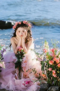 Ethereal Dali Seagull Season: Lu Li in a Pink Princess Dress - YiTuYu Art Language Vol.9308 Photography-0