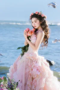 Ethereal Dali Seagull Season: Lu Li in a Pink Princess Dress - YiTuYu Art Language Vol.9308 Photography-19