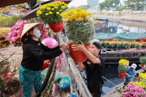 Vibrant Floating Flower Market in Ho Chi Minh City: A Traditional Lunar New Year Experience at Binh Dong Wharf, Vietnam-14