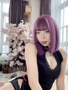 Coser Money Leng Leng: Alluring High-Slit Lace Qipao Transformation! Part02-4