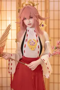 Enchanting Yae Miko Cosplay by Bangni邦尼 - Part 01-12