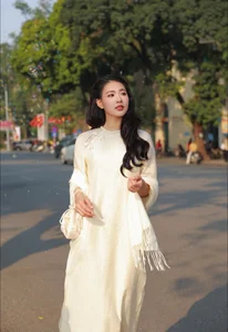 Timeless Elegance of Hanoi in a Traditional Silk Ao Dai-0
