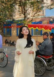Timeless Elegance of Hanoi in a Traditional Silk Ao Dai-7
