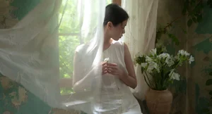 Cinematic Elegance: An Emotional Indoor Journey with Cai Jing Fan-7