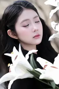 Timeless Beauty: Graceful Vietnamese Lady in Black Ao Dai Captivates with Asian Elegance.-8